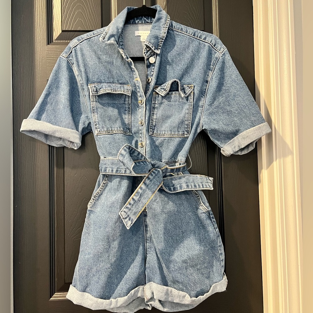 TOPSHOP Denim Romper